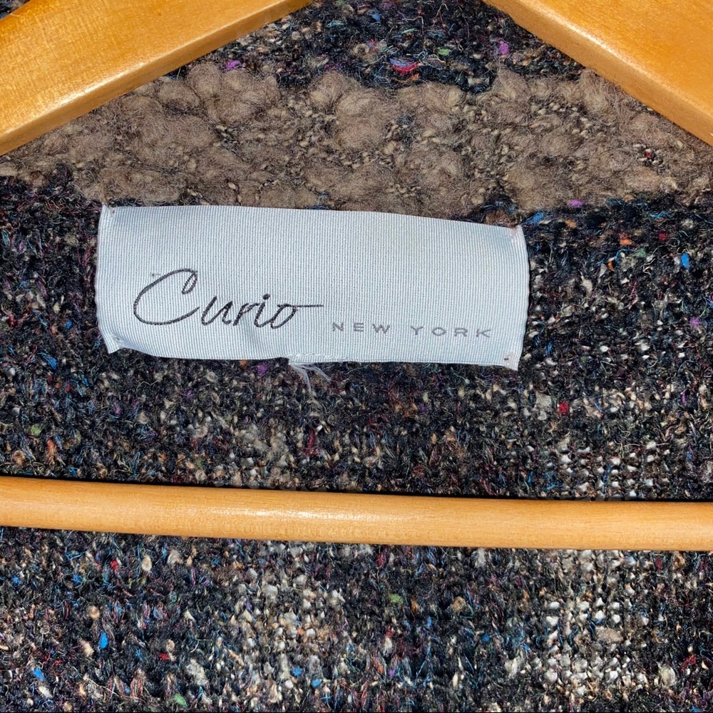 Anthro Curio NY Knit Wool Moto Jacket Coat - Picture 5 of 9